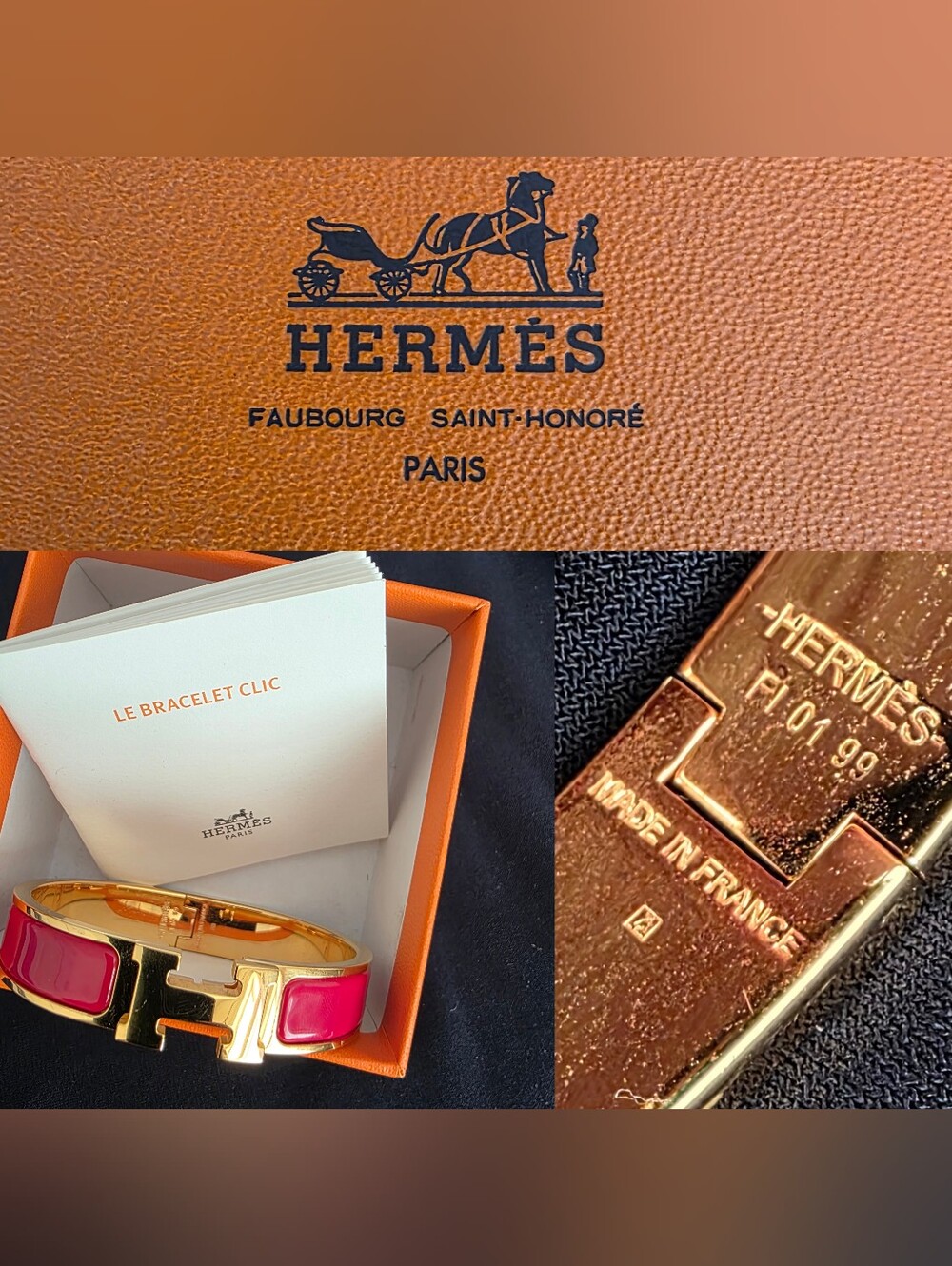Hermes Le Bracelet Clic Red - Women's bracelet
